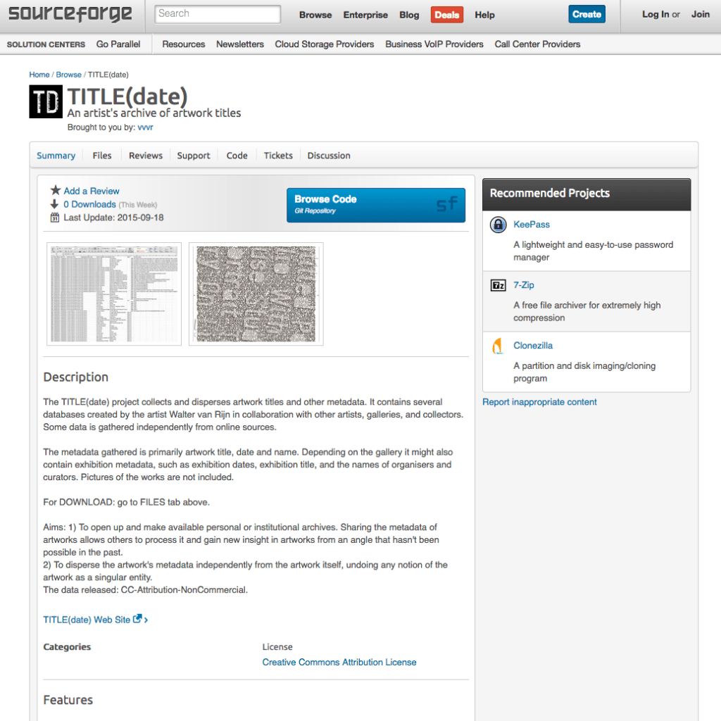 Repository for TITLE(date)