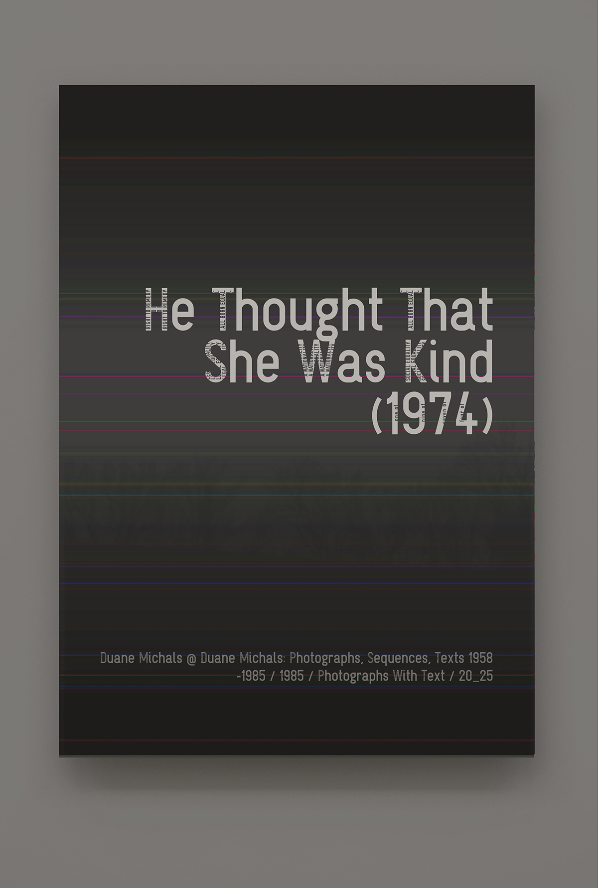 Walter van Rijn. He Thought That UGLD (2018) Work 20 of a series of 25. Face-mounted on plexiglass with aluminium subframe.