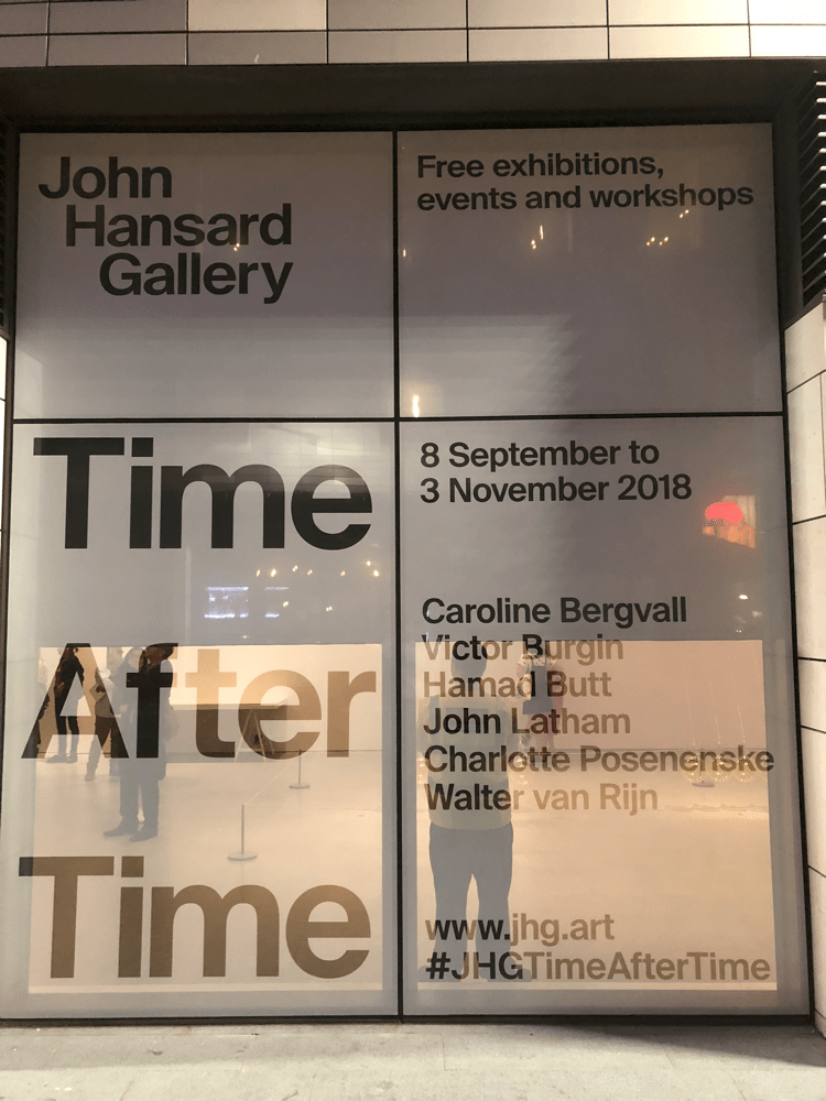 Time After Time Exhibition Opening, John Hansard Gallery 2018.