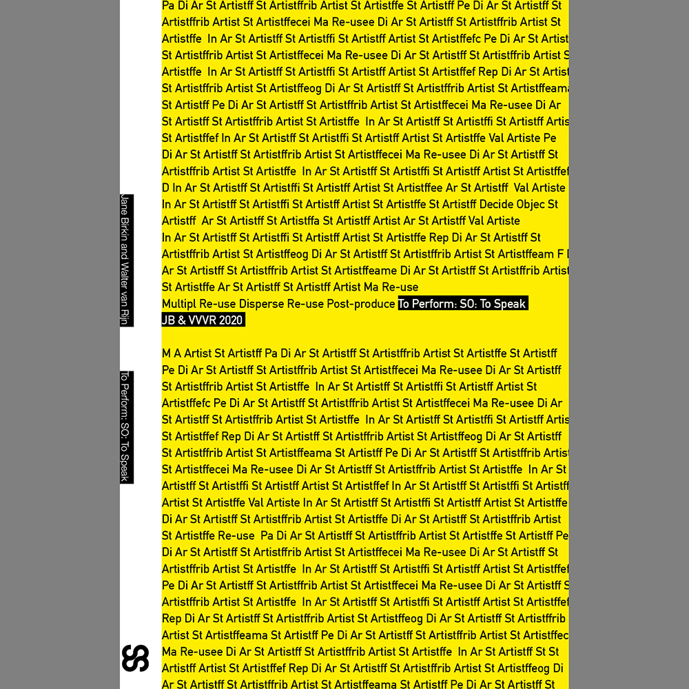 Book: To Perform: SO: To&nbsp;Speak