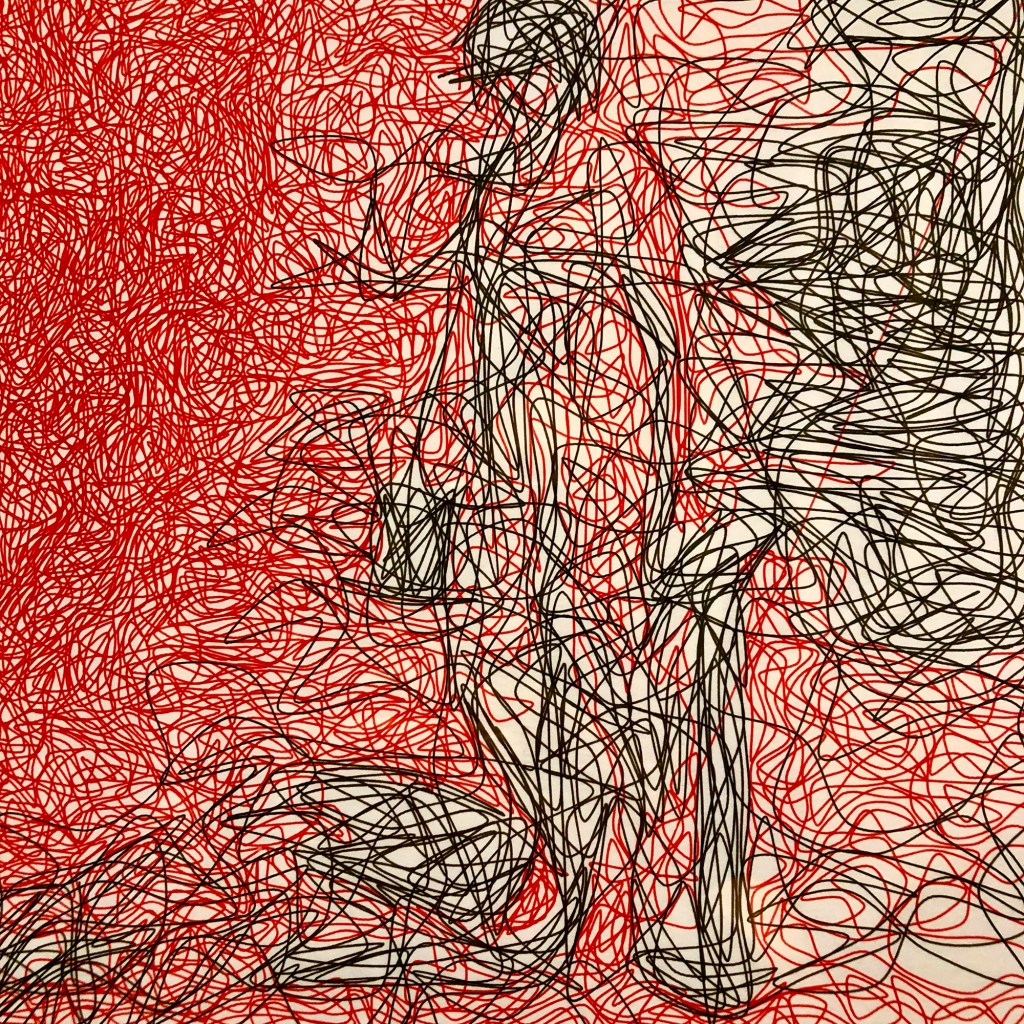 Continuous abstract drawing